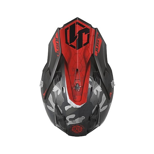 Motocross Helmet Cross Enduro Just1 J32 Pro SWAT Camo Red Fluo Matt