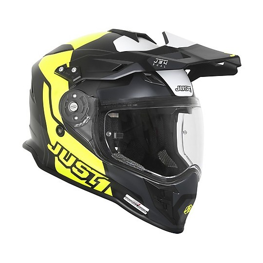 Motocross Helmet Cross Enduro Just1 J34 Pro TOUR Fluo Yellow Matt Black