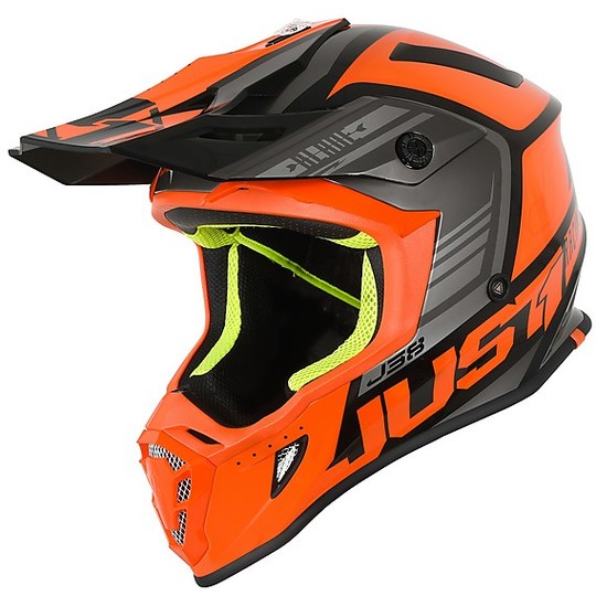 Motocross Helmet Cross Enduro Just1 J38 BLADE Orange Black