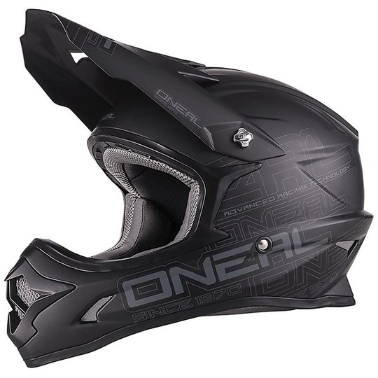 Motocross helmet Cross Enduro O'neal 3 Series Mono Matt Black