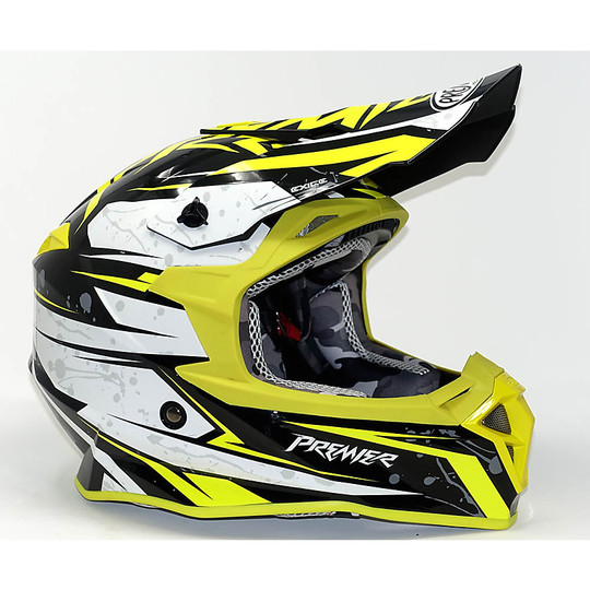 Motocross Helmet Cross Enduro Premier EXIGE QX9 Black Yellow