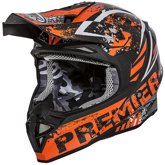 Motocross Helmet Cross Enduro Premier Exige ZX 3 Black Orange