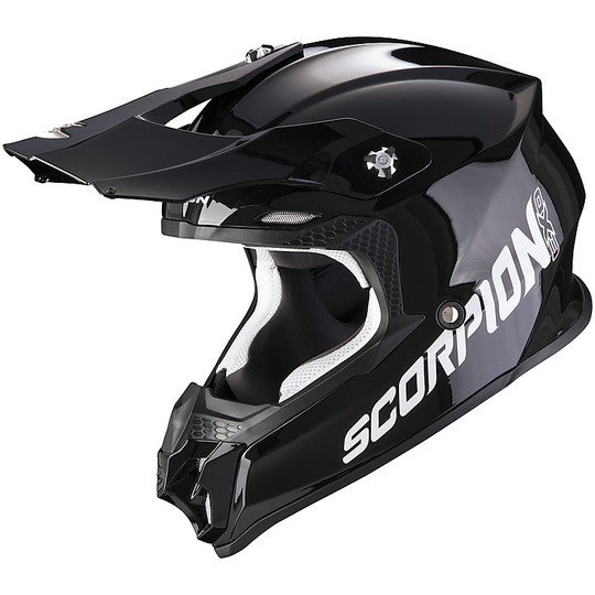 Motocross Helmet Cross Enduro Scorpion VX-16 SOLID Glossy Black