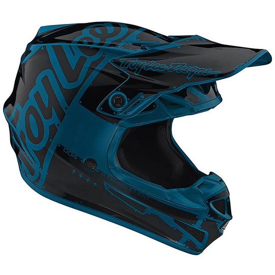 Motocross Helmet Cross Enduro Troy Lee Designs SE4 Polyacrylite FACTORY Ocean