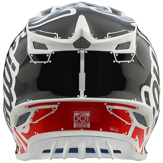 Motocross Helmet Cross Enduro Troy Lee Designs SE4 Polyacrylite FACTORY White