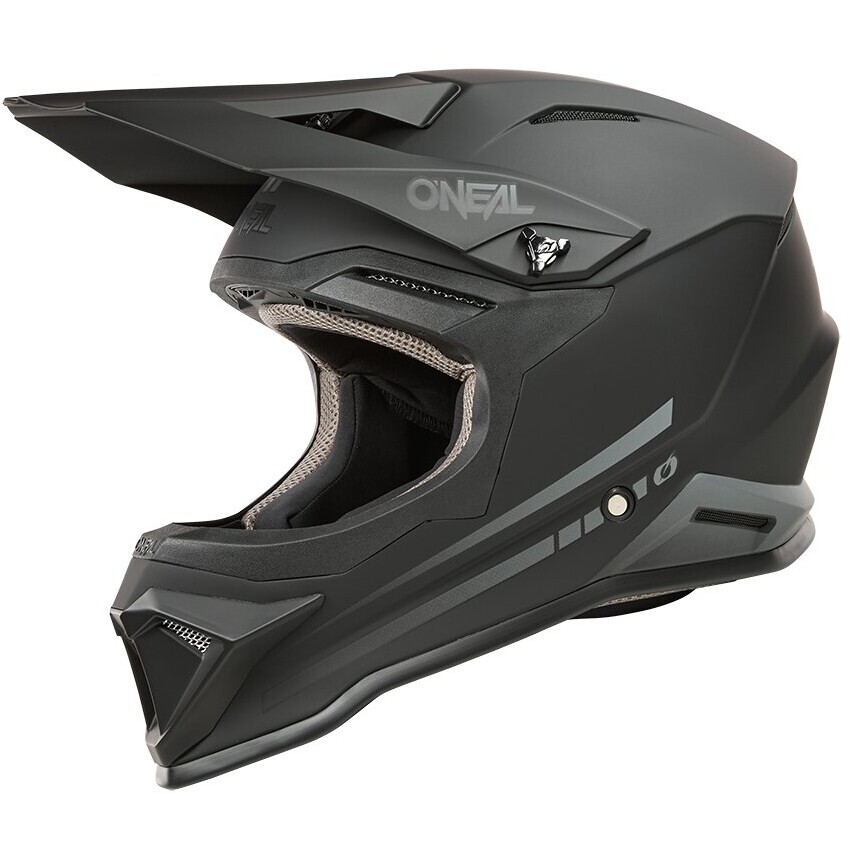 Motocross Helmet Kids Enduro Oneal 1SRS SOLID Black Matt