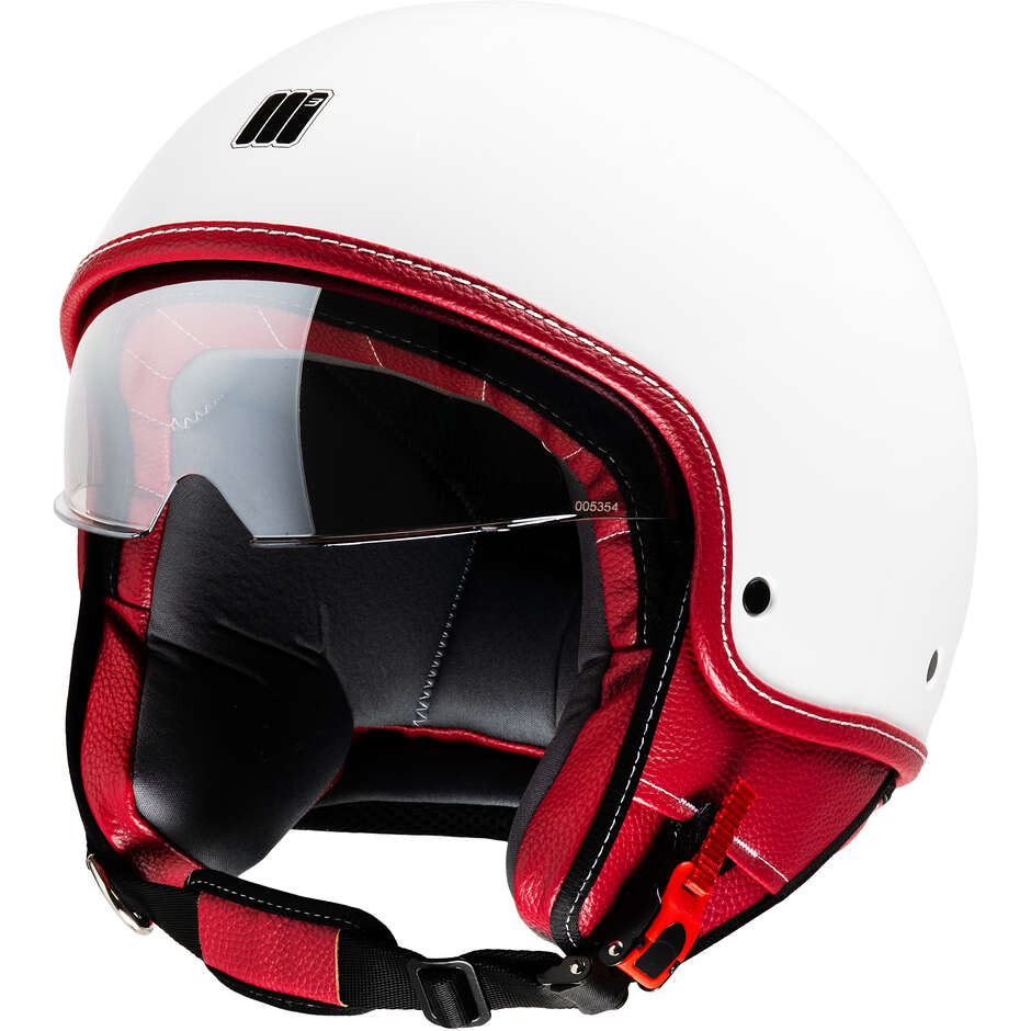 Motocubo 717 BEETLE Glossy White Motorcycle Jet Helmet (22.06)