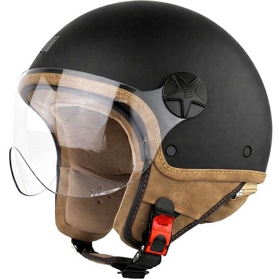 Motocubo 721 ANT Black Motorcycle Jet Helmet