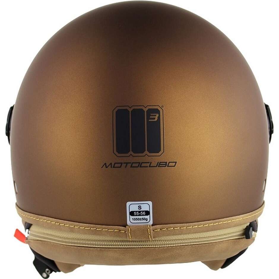 Motocubo 721 ANT Brauner Motorrad-Jethelm