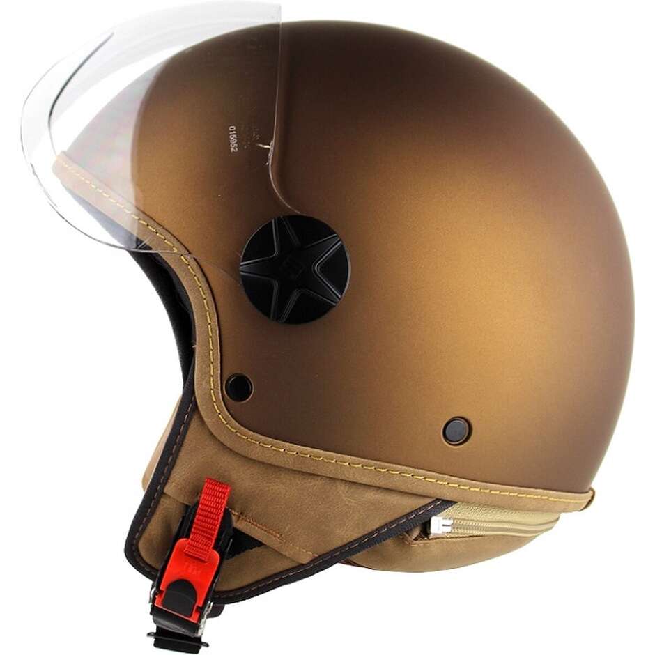 Motocubo 721 ANT Brauner Motorrad-Jethelm