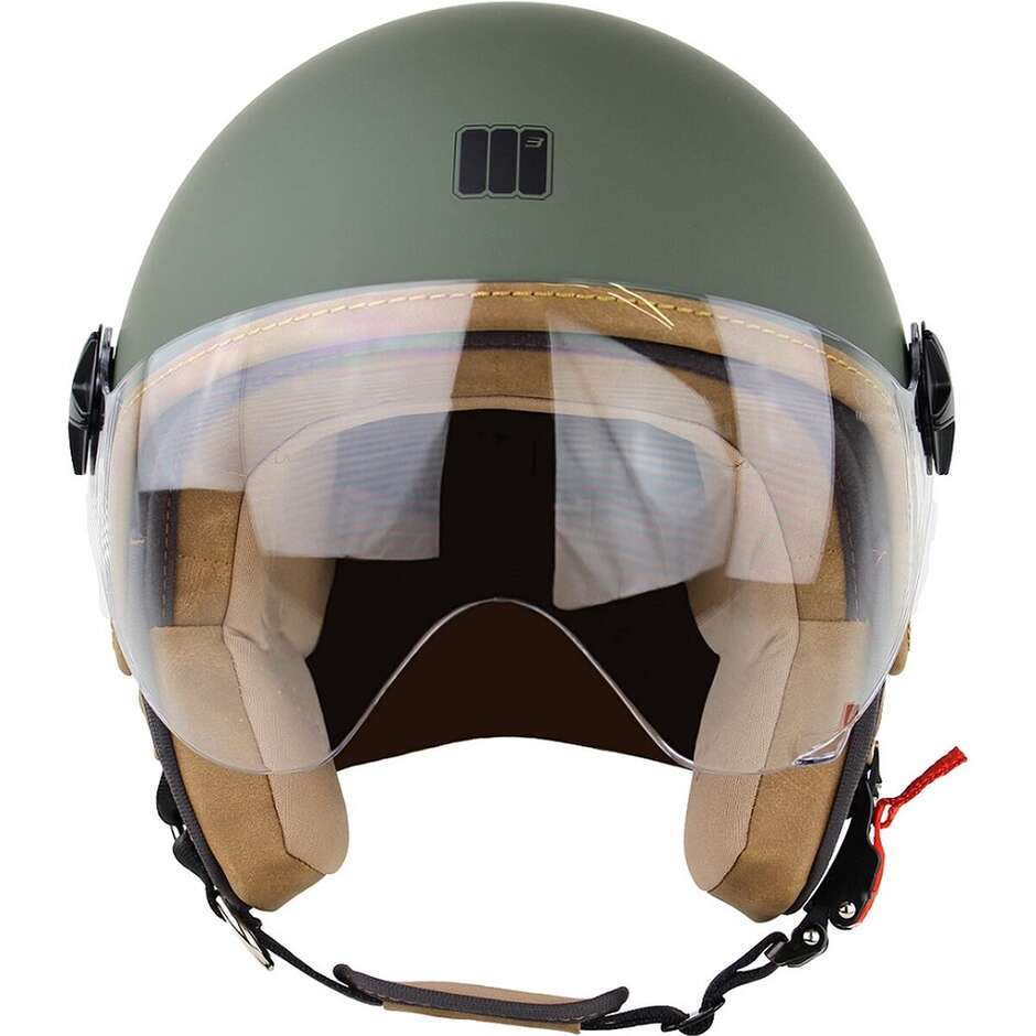 Motocubo 721 ANT Matt Green Motorcycle Jet Helmet
