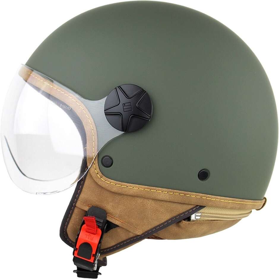 Motocubo 721 ANT Matt Green Motorcycle Jet Helmet
