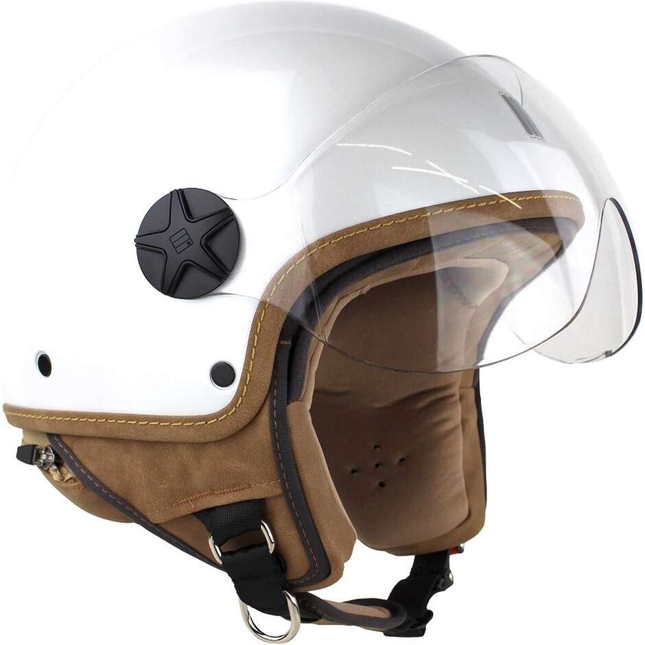 Motocubo 721 ANT White Motorcycle Jet Helmet