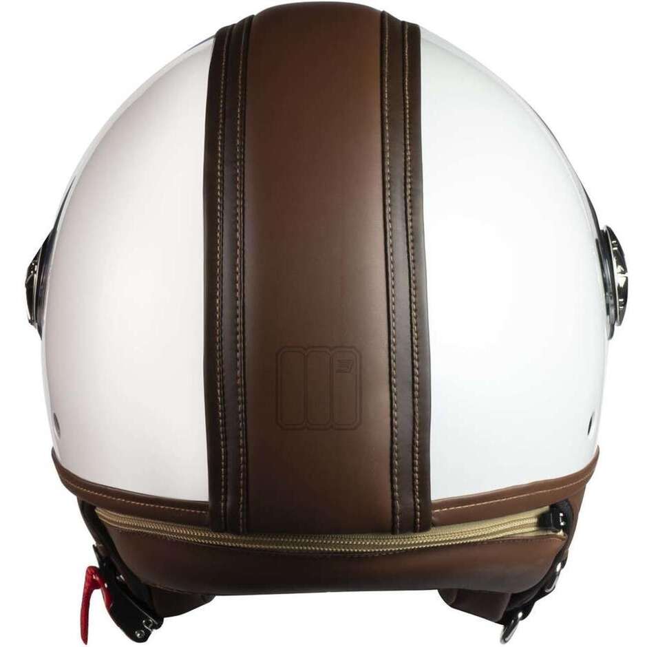Motocubo 727 TOP CUBE Perlweißer Motorrad-Jethelm (22.06)