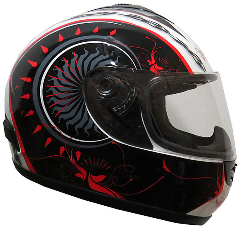 Motocubo Maxicube Integral Motorcycle Helmet Black-Red For Sale Online ...