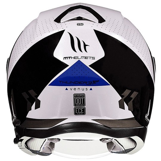 MotoJet Helm Doppelvisier MT Helme THUNDER 3 SV Jet Venus A7 Bluo Fluo Poliert