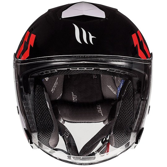 MotoJet Helmet Double Visor MT Helmets THUNDER 3 SV Jet Venus A5 Glossy Red