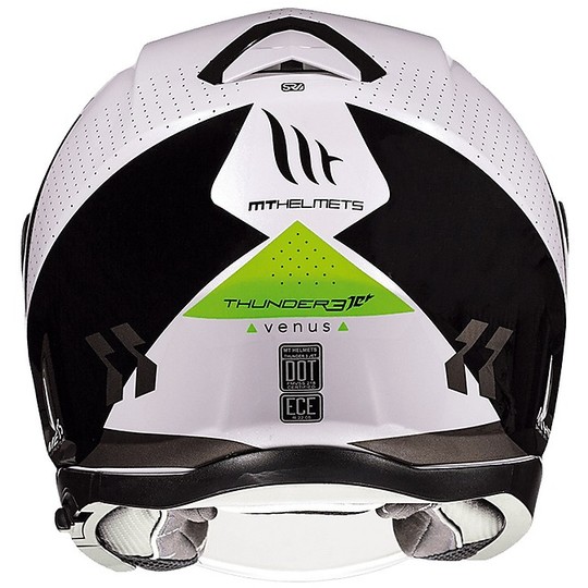 MotoJet Helmet Double Visor MT Helmets THUNDER 3 SV Jet Venus A6 Polished Green