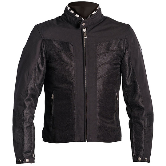 Motorbike Jacket In Perforated Helstons Model River Black For Sale ...