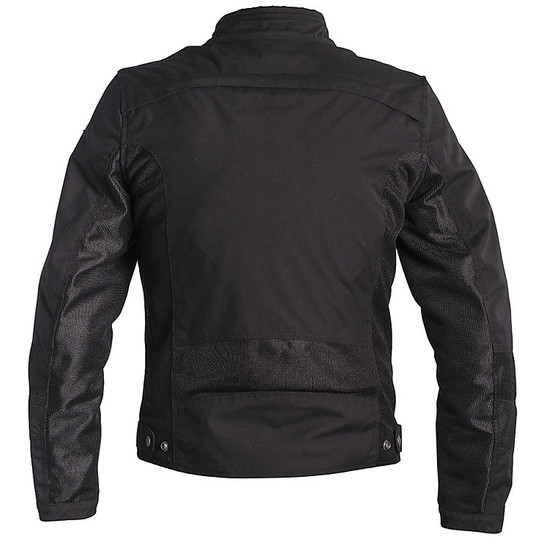 Motorbike Jacket In Perforated Helstons Model River Black