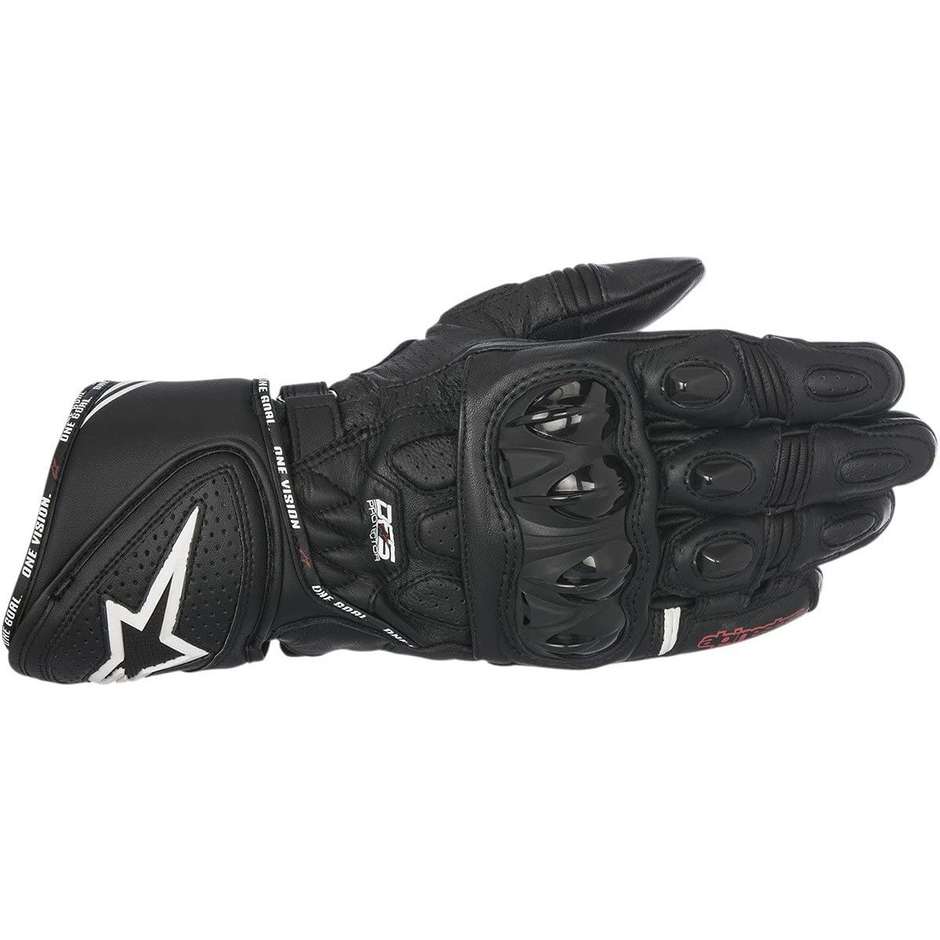 Motorbike Leather Racing Gloves Alpinestars GP Plus R Blacks