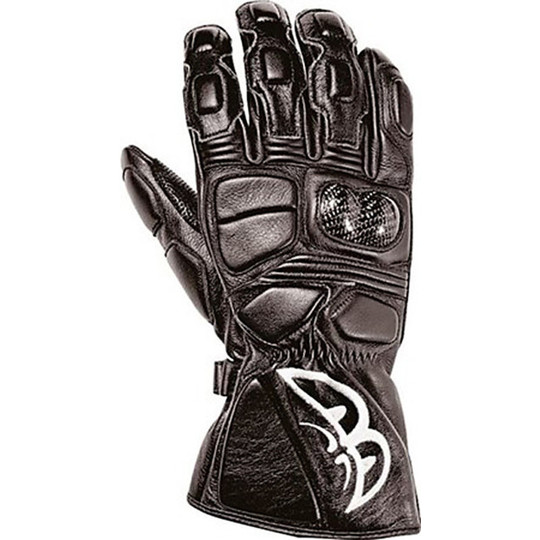 Motorbike Racing Gloves Berik G 2042 Black Leather
