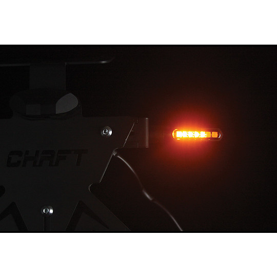 Motorcycle Arrows Chaft Geek Led Approved Front Black Transparent Reflector