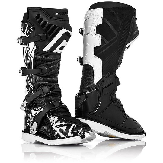 Motorcycle Boots Cross Enduro Acerbis X-Pro Black White