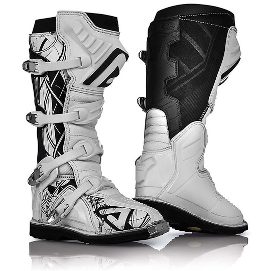 Motorcycle Boots Cross Enduro Acerbis X-Pro White Black