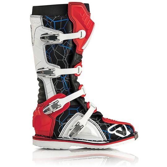 Motorcycle Boots Cross Enduro Acerbis X-Pro White Red