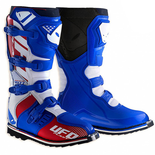 Motorcycle Boots Cross Enduro Ufo Avior Blue Red Model