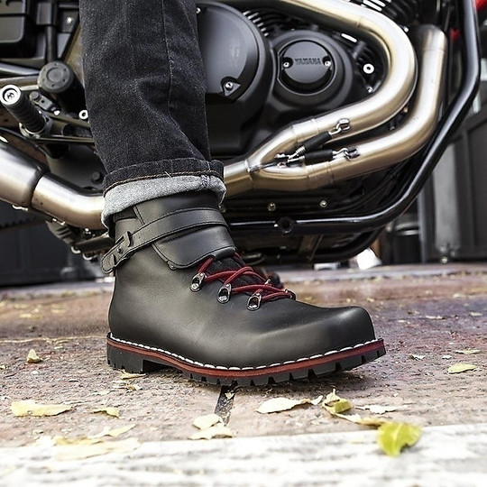 Motorcycle Boots Custom Stylmartin RED REBEL Certified Black