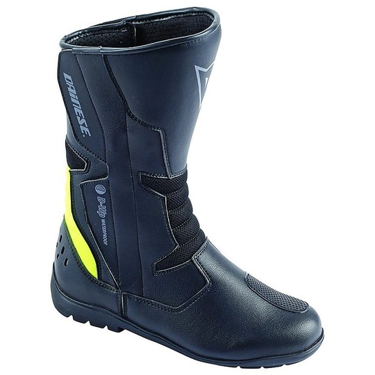 Motorcycle Boots Dainese D-WP Tempest Lady Black Fluorescent Yellow