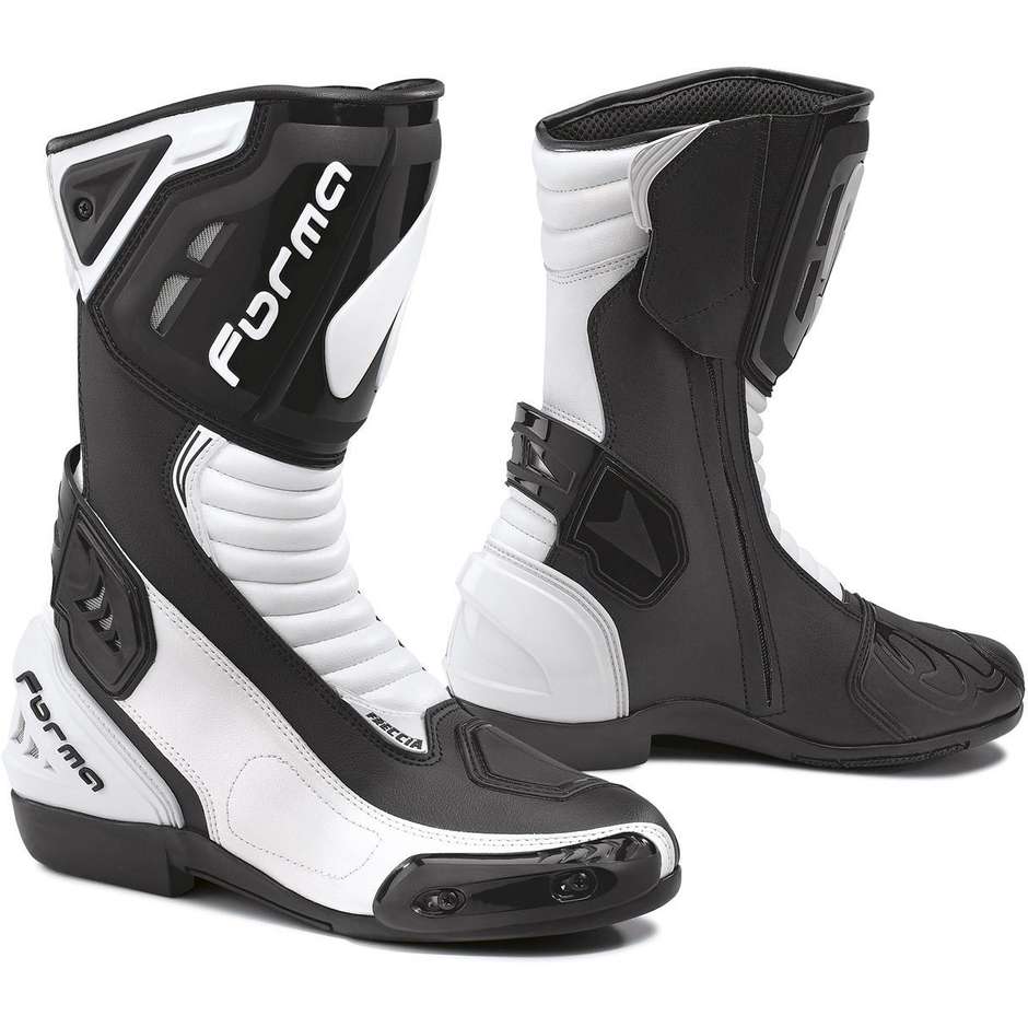 Motorcycle Boots Forma Model Racing Freccia Black White