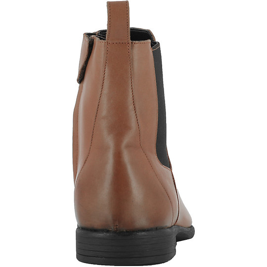 Motorcycle Boots in Overlap Chelsea Desert Leather Approved CE WP