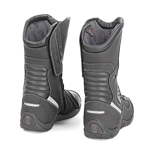 Motorcycle Boots Leather OJ Blacks Water Repellent