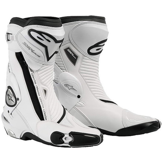 Motorcycle Boots Racing Alpinestar SMX Plus Plus White