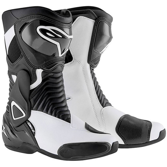 Motorcycle Boots racing Alpinestars S-MX 6 White-Black