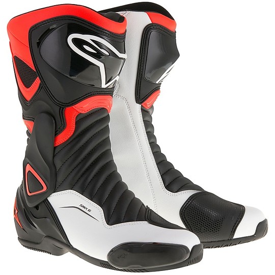 Motorcycle Boots Racing Alpinestars SMX-6 v2 Black Red
