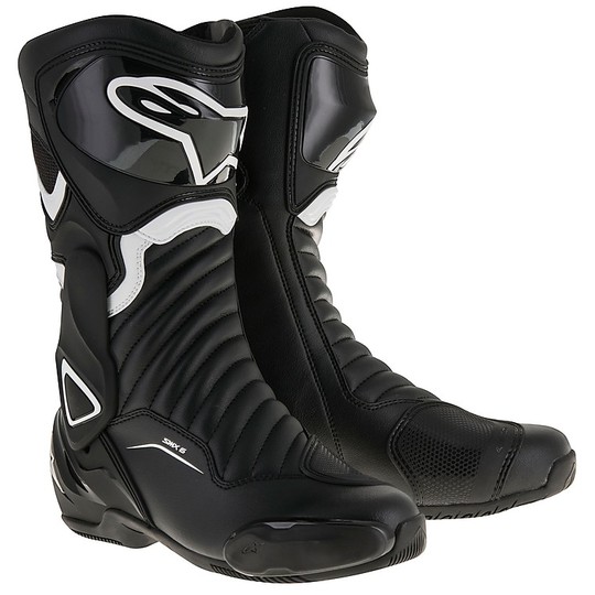 Motorcycle Boots Racing Alpinestars SMX-6 v2 Black White