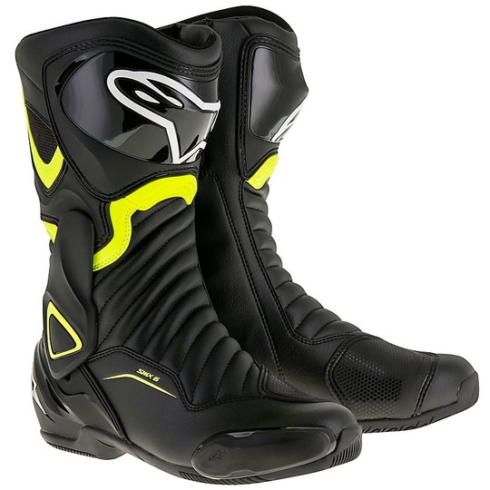 Motorcycle Boots Racing Alpinestars SMX-6 v2 Black Yellow
