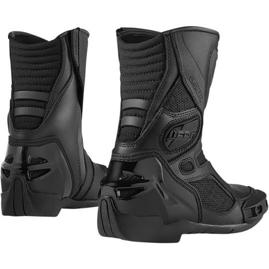 Motorcycle Boots Racing Leather Model Icon Overlord Lady Stealth
