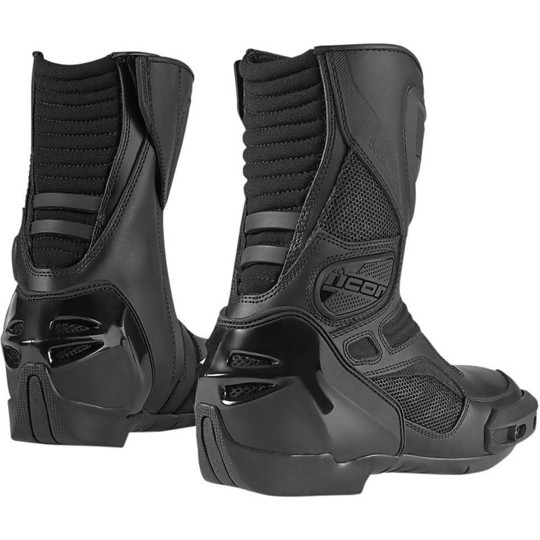 Motorcycle Boots Racing Leather Model Icon Overlord Stealth