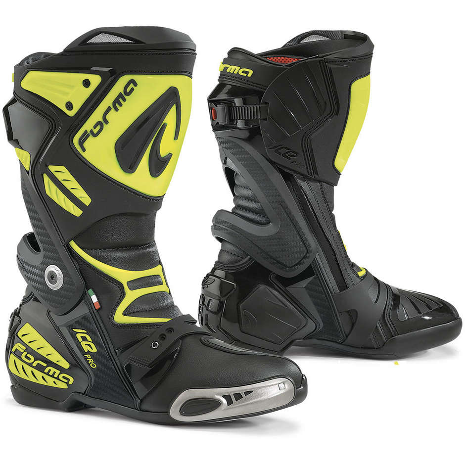 Motorcycle Boots Racing Technical Form ICE PRO Black Yellow