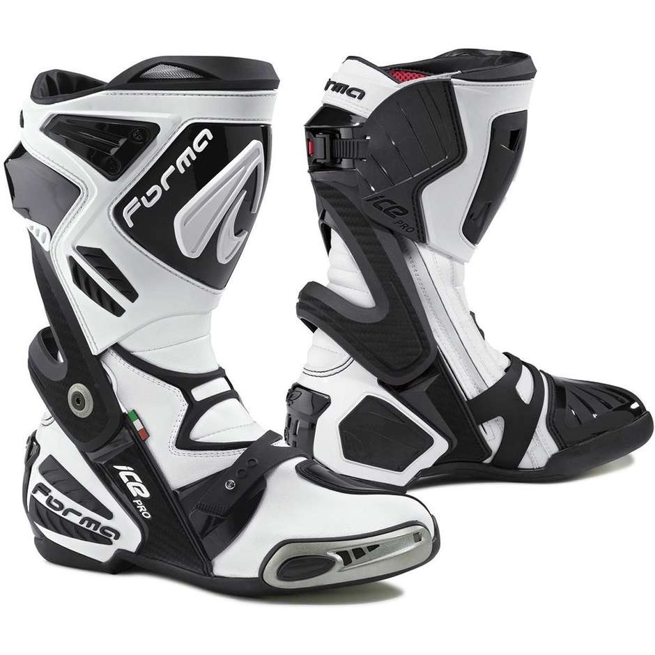 Motorcycle Boots Racing Technical Form ICE PRO White