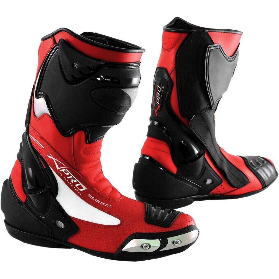 Motorcycle Boots Road Racing A-Pro Model Fighting Red
