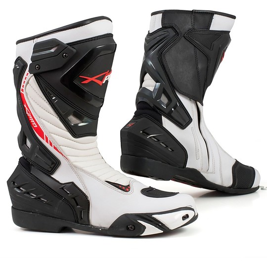 Motorcycle Boots Road Racing A-Pro Model White Monaco