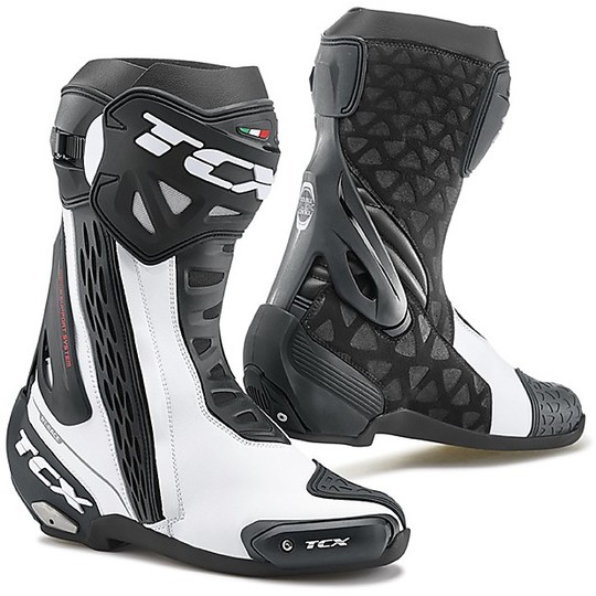 Motorcycle Boots TCX Racing RT-Race Black White