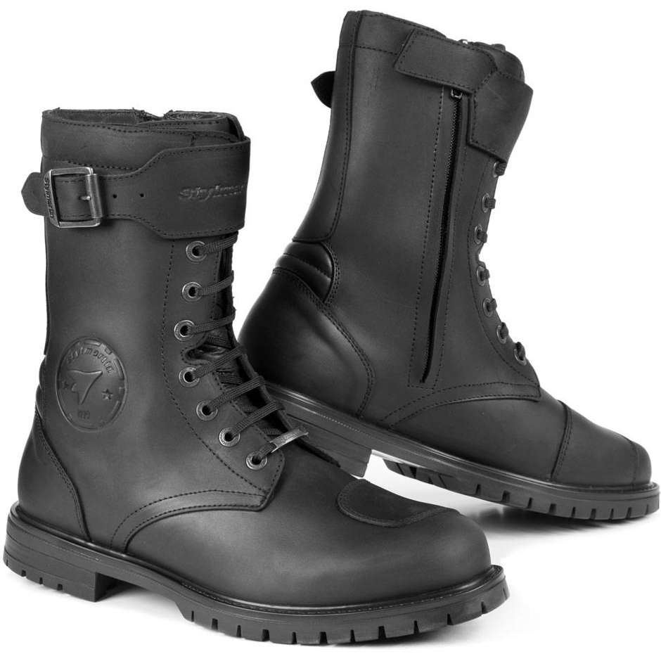 Motorcycle Boots Technical Cafe Racer Stylmartin ROCKET WP Black
