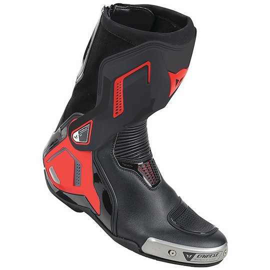 Motorcycle Boots Technical Dainese Torque Out D1 White Black Red Fluo